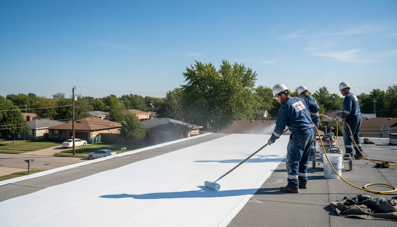Commercial roof coating in Valley Springs, AR near me